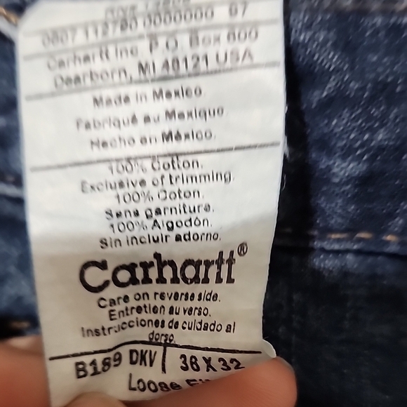 Carhartt Jeans Mens Loose Fit Jeans Size 36 X 32 - Picture 6 of 6